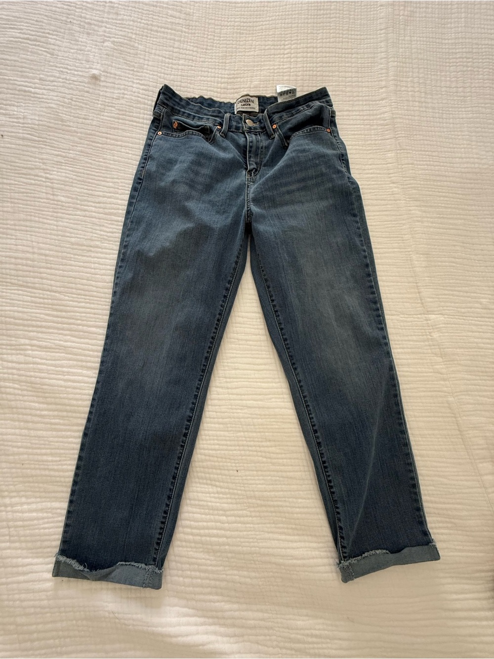 Levi Denison Women's Boyfriend Jeans in Medium Blue Wash